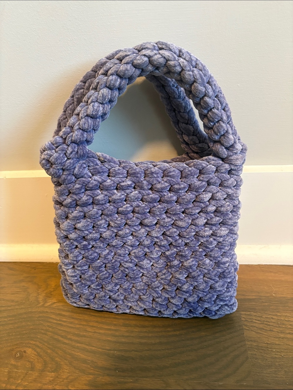 Plush Knit Lavender Bag